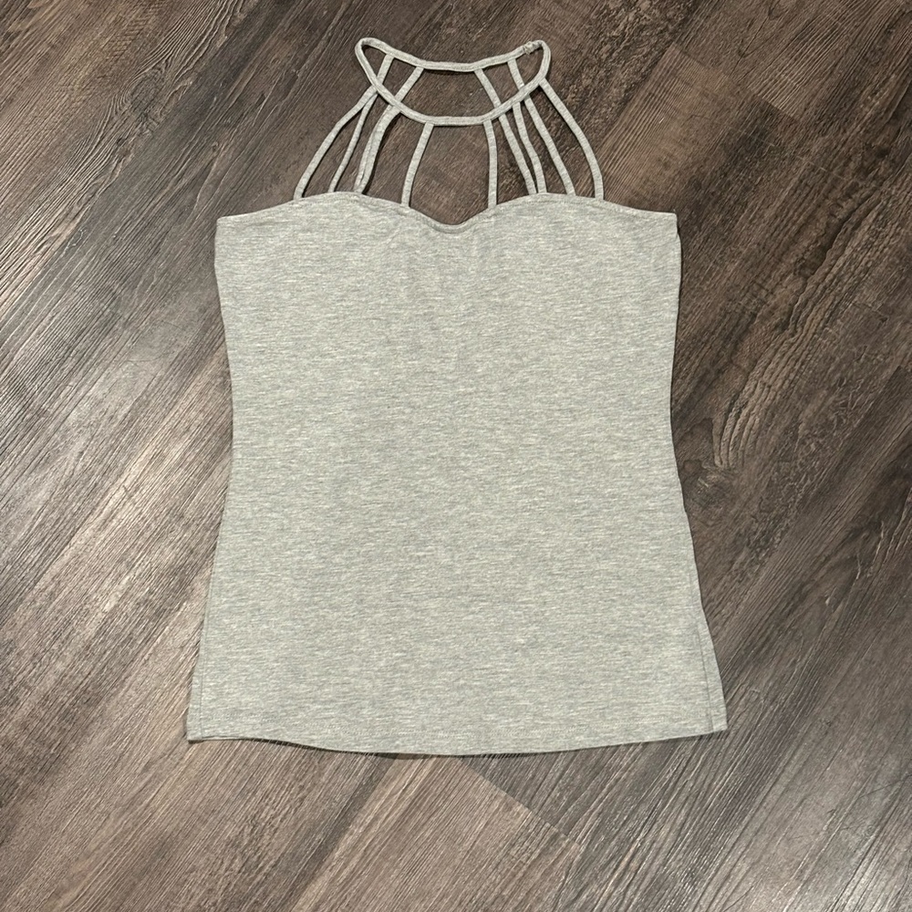 VENUS Light Gray Strappy Halter Camisole